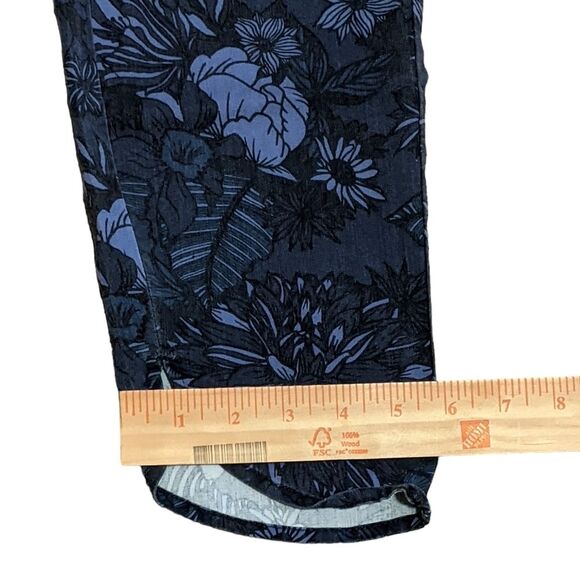 Marine Layer Re-Spun Allison Pant in floral navy - blue elastic waist size Small - Picture 4 of 11